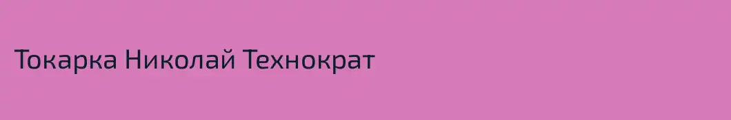 Токарка Николай Технократ